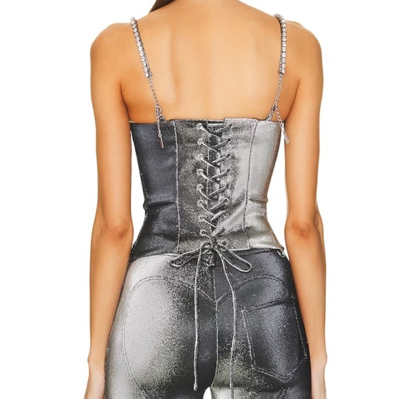 Brand new never worn Area Metallic corset top - Picture 3 of 7